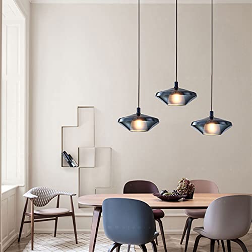 Lampe suspendue bleue en verre électrolytique design moderne - 5