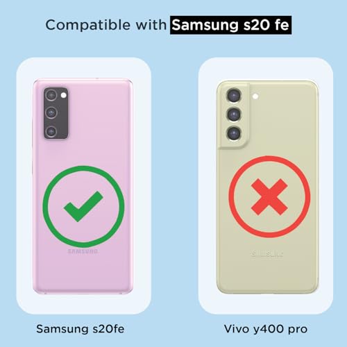 Image of Pikkme Back Cover for Samsung Galaxy S20 Fe 5G Mag-Safe Shockproof PC + TPU Protective Case Magnetic Support Bumper Case (Transparent Mag-Safe)