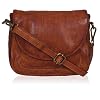 Small Vintage Look Genuine Leather Shoulder Crossbody Purse Crossover Bag for Women