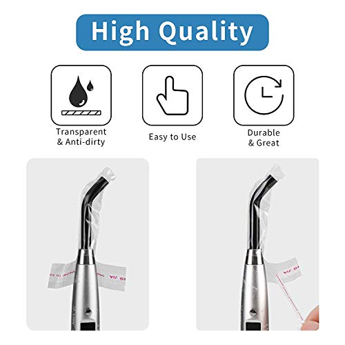 Einweg-LED-Lichtleitungshülsen, 200 Stück, Implantat-Schutzabdeckungen für Aushärtungsspitzen – Kunststoff-Optik und transparente Folie