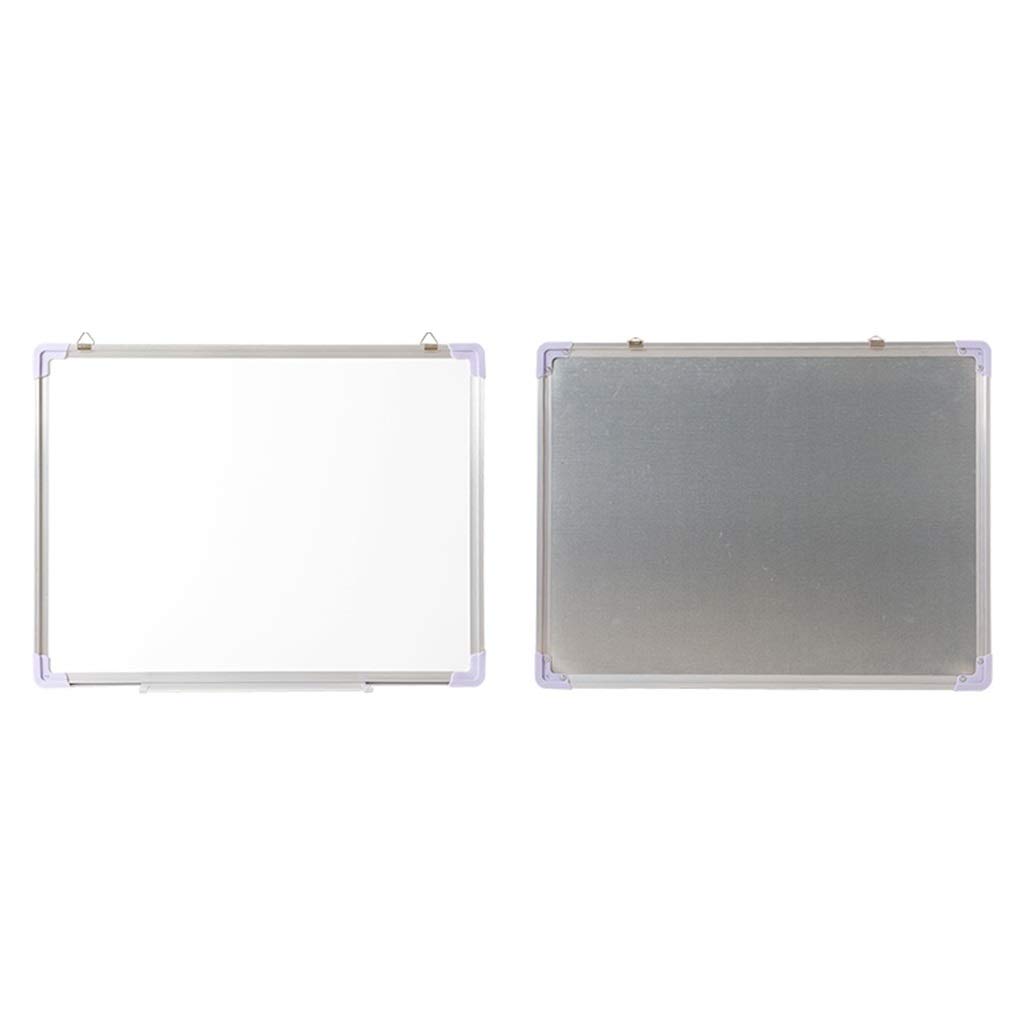 Whiteboard zum Aufhängen, Schreibtafel für Büro, Zuhause, Unterricht, magnetisch, einseitig, trocken abwischbar, Rahmen aus Aluminiumlegierung mit trocken abwischbarem Stift (Größe: 90 x 60