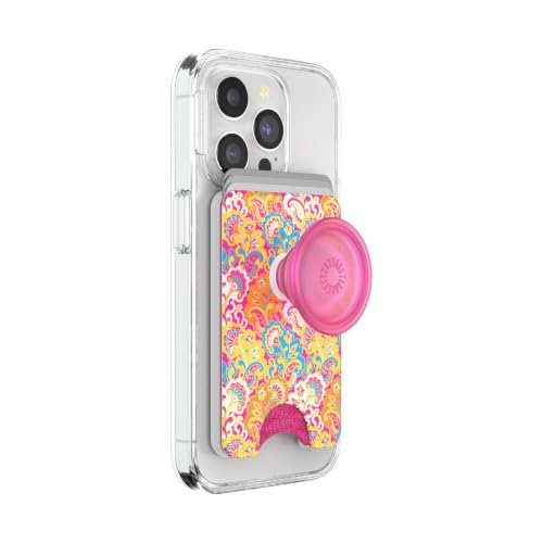 Image of PopSockets Phone Wallet for MagSafe with Grip- Paisley Gaudy
