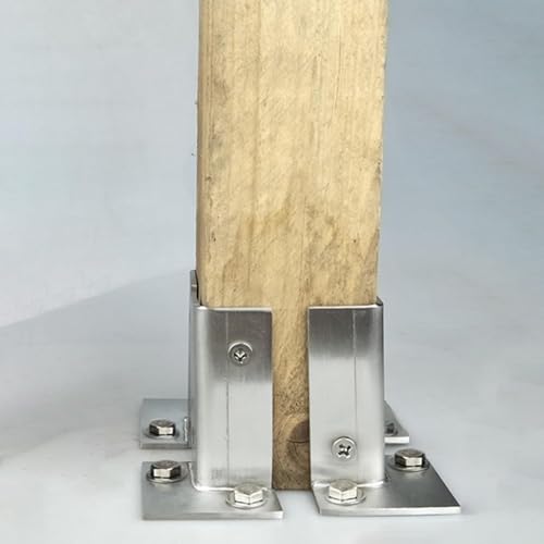 Soportes de soporte galvanizados ajustables para nivelación de postes verticales 7