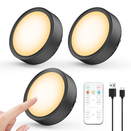 Catálogo para Comprar On-line Luces-despertador del mes. 45 Sunsign Luz de Armario LED con Control Remoto, 3 temperatura de color Luz LED de Armariocon, Batería recargable, Regulable y temporizada, para Pasillos, Escaleras, Sótano,...