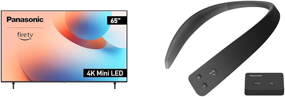 Panasonic 65″ 4K Mini LED Smart TV with Neck Speaker, Hands-Free Calling, 144Hz Refresh Rate