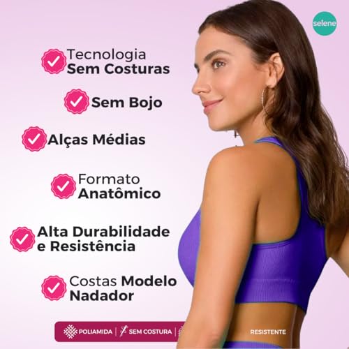 Conjunto Fitness Sem Costura Selene Short e Top Academia Feminino Adulto | Hortência | G