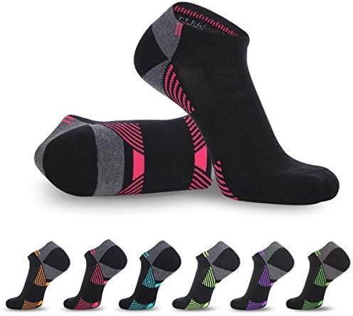 LITERRA Womens Ankle Low Cut Socks with Cushion for Athletic,Sport and Casual Use (6 Pack)