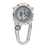 NiuLumea Reloj de escalada con mosquetón y brújula para actividades al aire libre, camping, senderismo y montañismo