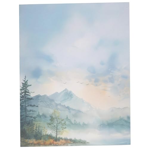 Morning Lake Stationery Paper for Writing Letters - 60 Sheets
