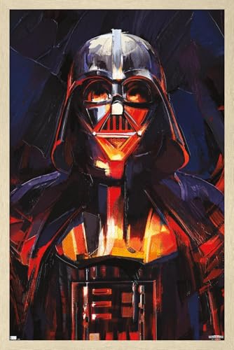 Trends International Star Wars: Obi-Wan Kenobi - Darth Vader Painting Wall Poster, 34L x 22.4W, Blonde Framed Version
