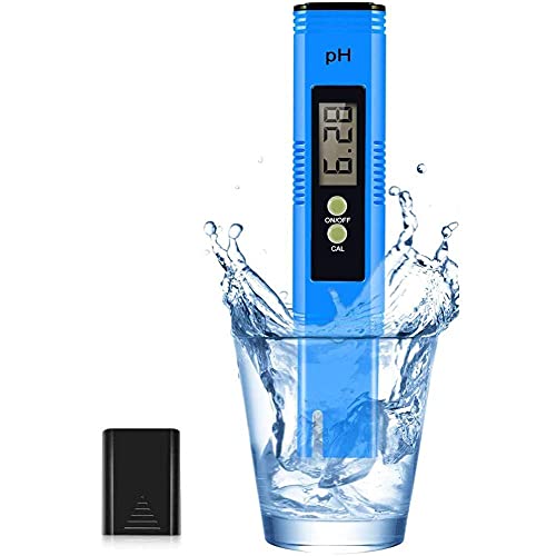 Digital pH Meter PH Tester for Water 0.01PH High-Precision Water Quality Tester 0-14PH Measurement Range Auto Calibration and Clear Display for Swimming Pool Drinking Water Aquariums Hydroponics