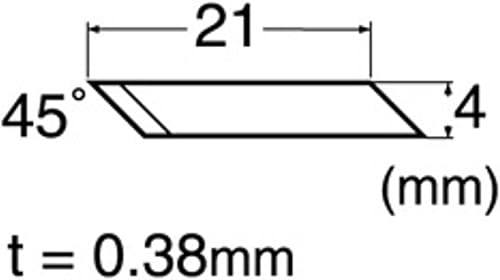 Miniatura 5 de NT Cutter Cuchillas de 30 grados para cuchillo artístico y cortador de círculos, 40 cuchillaspaquete, 1 paquete (BDC-200P)