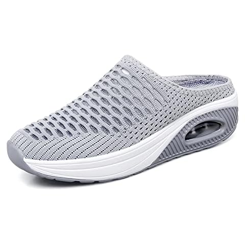 TBBY Women's Breathable Medium-Heeled Casual Sandals and Slippers Grey Cover