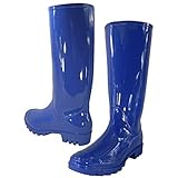 WearItti Women Rain Boots Stylish Waterproof Rubber Boots for Ladies, 7, Royal Blue