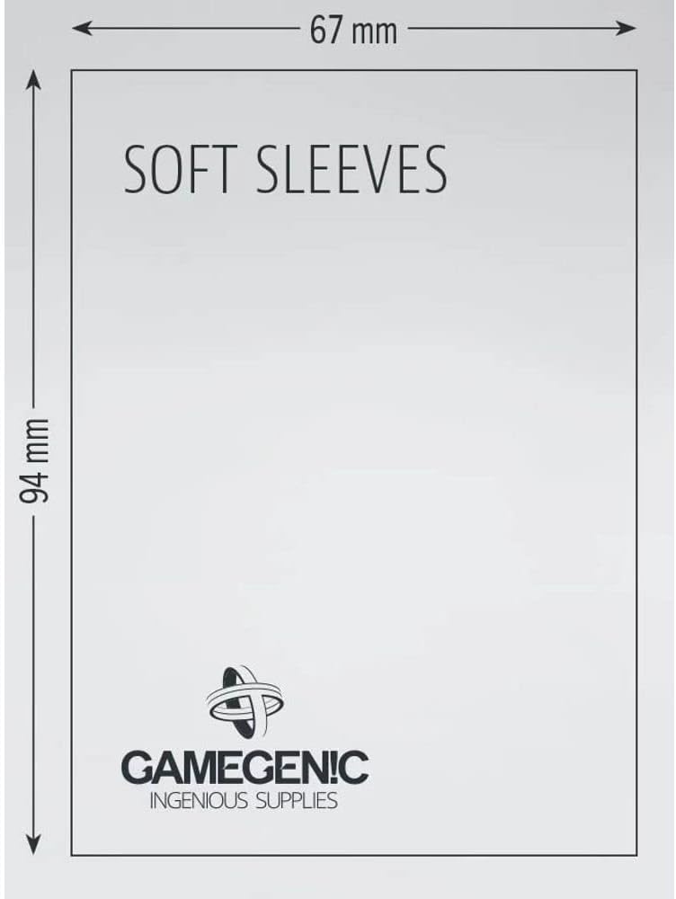 Gamegenic 100 Pack 67 x 94 mm Clear Soft Sleeves (GG1014)
