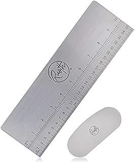 Ruoth® Metal Cake Scraper Buttercream Smoother with Measuring Scale. X-Tall (10 Inches/25.4cm) Cake Smoother for Buttercream or Ganache. Cake Icing Smoother Tool.