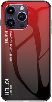 Cellular Phone Case Compatible with Nubia Red Magic 7 Pro NX709J, Three-Layer PC Glass Back Panel + TPU Silicone Protective Case, Red