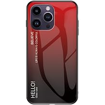 Phone Case Compatible with Tecno Spark 7, 4G, 3-Layer PC Glass Back Panel + TPU Silicone Protective Case, Red
