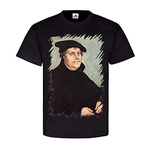 T-shirt Martin Luther noir en grande taille XXXXL imprimé en allemand Legende Classicer