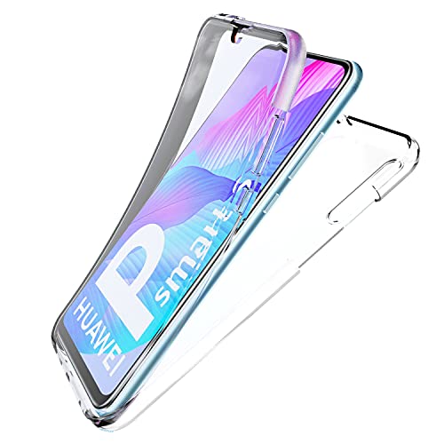 N NEWTOP Cover Compatibile con Huawei P Smart S, Custodia Crystal Case in TPU Silicone Gel PC Protezione 360° Fronte Retro Completa