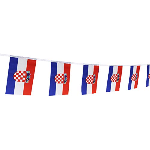 Kind Girl Croatia Flag Croatian Flag,100Feet/76Pcs National Country World Pennant Flags Banner,Party Decorations Supplies for Olympics,Bar,Indoor and Outdoor Flags,International Festival