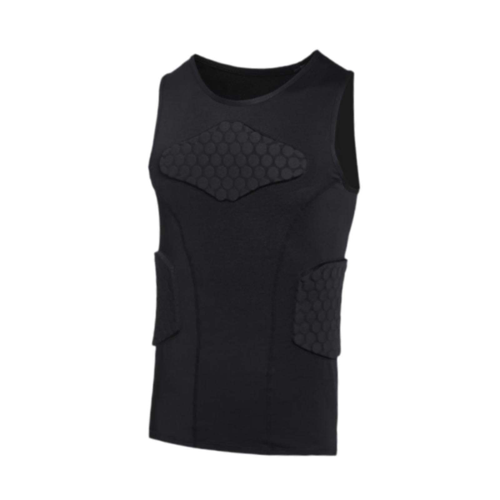 Oshhni Gilet Imbottito da Uomo, Gilet di Compressione, Protezione per Costole toraciche, Gilet da Football