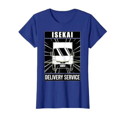 Truck-Kun ISEKAI DELIVERY Service! | Japanese Kanji T-Shirt, Women, Royal Blue, X-Large