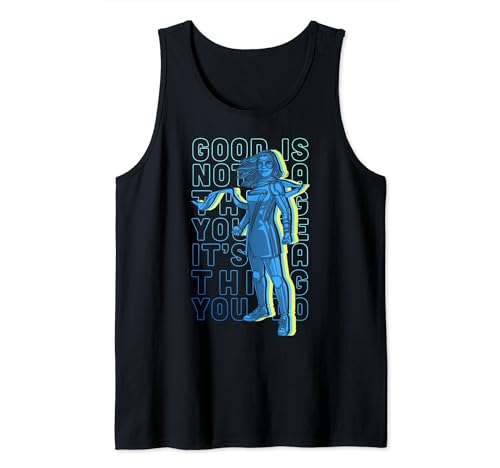Camiseta de tirantes Ms. Marvel Do Good original con diseño de texto para fan de Marvel en algodón