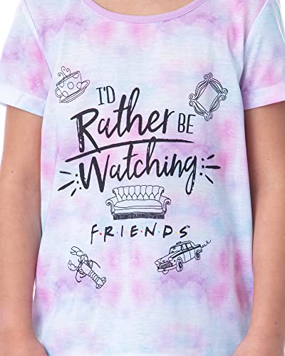 Friends TV Show Logo Girls' I'd Rather Be Watching Sleep Jogger Pajama Set2