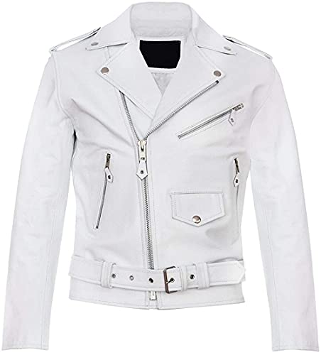 Image of Men Leather Jacket - Lambskin Winter Vintage Motorcycle Biker Jacket, Coat Soft & Stylish Moto Ride & Racing Jacket's