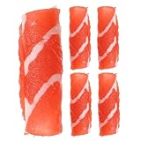 BCOATH 5 Stück Teiliges Künstliche Fleischröllchen aus Robustem Material Realistische Lammfleisch-deko für Hotpot-Restaurants Langlebige und Leicht zu Reinigende Food-Display-attrappen