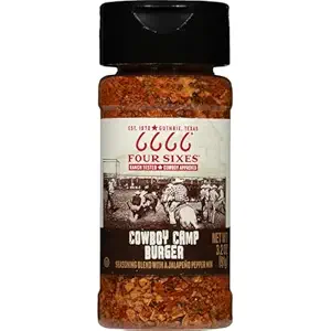 6666 Four Sixes Cowboy Camp Burger Seasoning, 3.2 Ounce