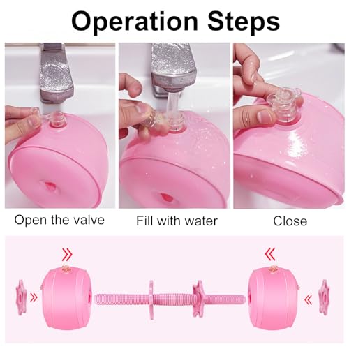 DEIRIS Soft Water Filled 6LBS Dumbbell Set of 2,Small Hand Weights for Women, Dumbbells for Home Gym Exercise Training