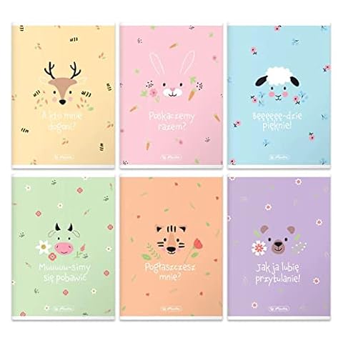 Herlitz Zeszyt szkolny A5 w linie 16 kartek Pastel Cute | Miękka okładka | Brulion Notatnik Szkicownik | Do pisania Kaligrafii Szkoła Studia Praca Ucznia | Uniwersalny