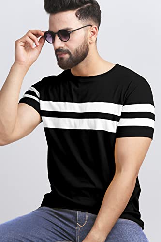 Image of AUSK T-Shirt for Mens Double Stripes on Chest
