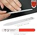 3 Swords Germany - Brand Quality Clear Double Sided Glass Nail File for Women & Girls, Perfect for Natural Fake Gel Artificial Acrylic fingernail, incl. Nail Buffer & Tube case for Travel (313)