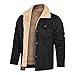 Herren Cordjacke Fleece Gefüttert Bomberjacke Herren Army Jacke Winter Warme Übergangsjacke Dick Parka Plus Samt Militär Cargo Jacke mit Multi Taschen
