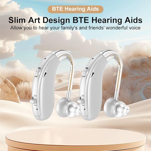 Image of Fastwell F27-2 Unit For Both Ear Rechargeable Hearing Aids for Adults with Hearing Loss, Mild To Moderate, Noise Reduction Ear Machine, Silver-(Pair) 1-Year Warranty