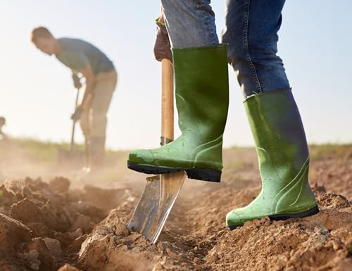 Rain Boots for Men with Lining | Waterproof |Mens Rubber Boots | Lightweight |Comfortable | Rain, Mud, Fishing, Hunting, Farming, Landscaping, Concrete3