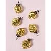 6 Pack 125 Gold Viola Mercury Glass Heart Ornaments Christmas Tree Decoration Great Gift Idea Vintage Style Decoration for Christmas Special Occasions Home Decor and Parties