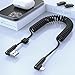 Phone Spiral Ladekabel, MTAKYI 90 Grad Rechtwinklig Apple Ladekabel [MFi Zertifiziert & Car Play Kompatibel] Datenübertragung Spiral-USB-Kabel, Passend Für Phone 13/12/11/SE/Xs/Xr/8/7 Plus