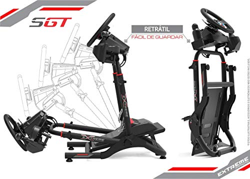 Extreme Simracing Suporte Para Volante Cockpit Simulador SGT Preto
