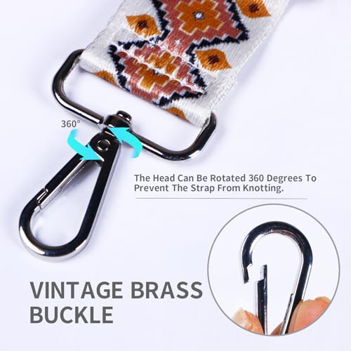 Image of Ajrwiiy Purse Straps Replacement Compatible with Wrangler Crossbody Purse, Crossbody Wide Shoulder Strap, Adjustable Canvas Straps for Handbag