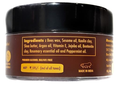 KRAVE S 100% Natural Hair Clay Hair Wax For Men With High Hold & Matte Finish (Hair Clay Wax, 100g), Made In India, Pack of 1 - Image 3