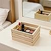 Nudaoz 6-Pack 5 Inch (12.5cm) Natural Rustic Nesting Wooden Boxes Farmhouse Decor Containers for DIY Crafts Home Closet Organization Office Supply Storage Bathroom Vanity Display #4