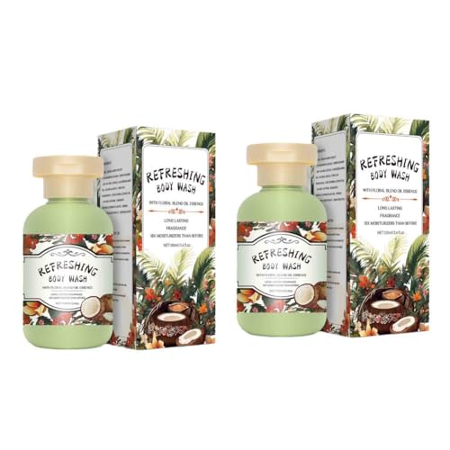 2PCS Fragrance Body Wash Leave Fragrance Oil Control Skin Exfoliator Refreshing Deep Moisturize Brighten Fragrance Shower Gel