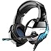 Produktbild ONIKUMA Gaming Headset für PS4, Surround Sound PS4 Headset PC Headset mit Mikrofon LED Licht für Xbox One PC Laptop Mac