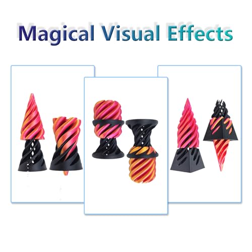 Tangdudu 3 Stücke 3D Printed Spiral Cone Fidget Toy, The Impossible Cone Pyramid Spirale Spielzeug, Fidget Toys Erwachsene, Anxiety Relief Anti Stress Spielzeug für Kinder und Erwachsene