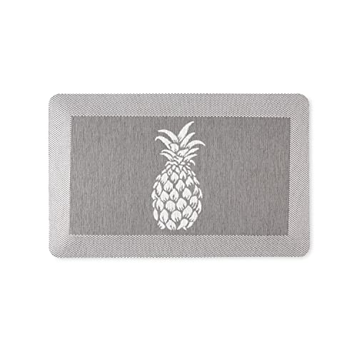 Martha Stewart Aloha Modern Pineapple Anti Fatigue Air Infused Kitchen Mat Grey 196×32
