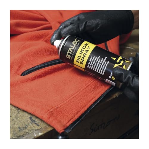 Staloc Silikonspray - ideal für die Gummipflege und Auto Kunststoffpflege, 3in1 Schmier-, Gleit- und Trennmittel, transparent 400ml - 3 Stück